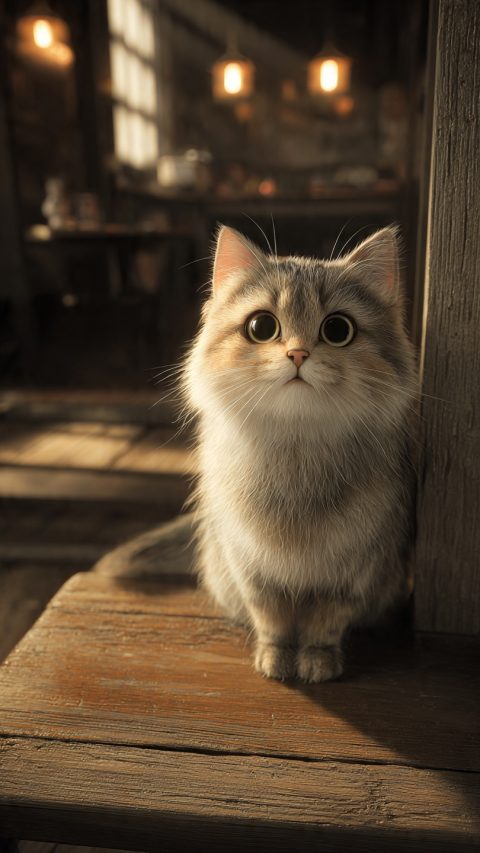 cat in the table